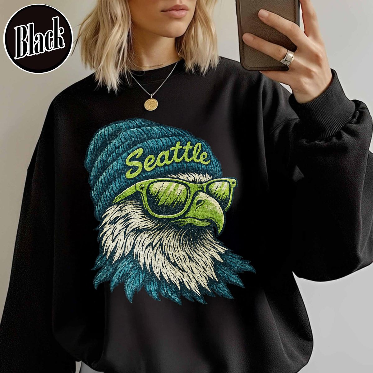 Unisex Seattle football vintage crewneck sweatshirt for men and women