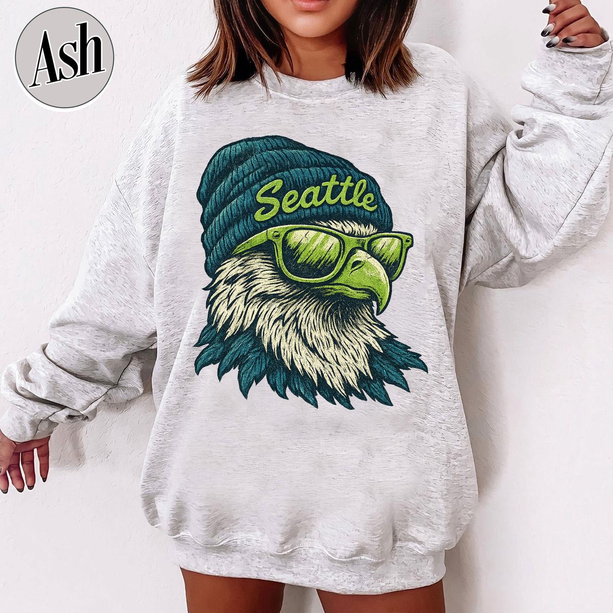Unisex Seattle football vintage crewneck sweatshirt for men and women