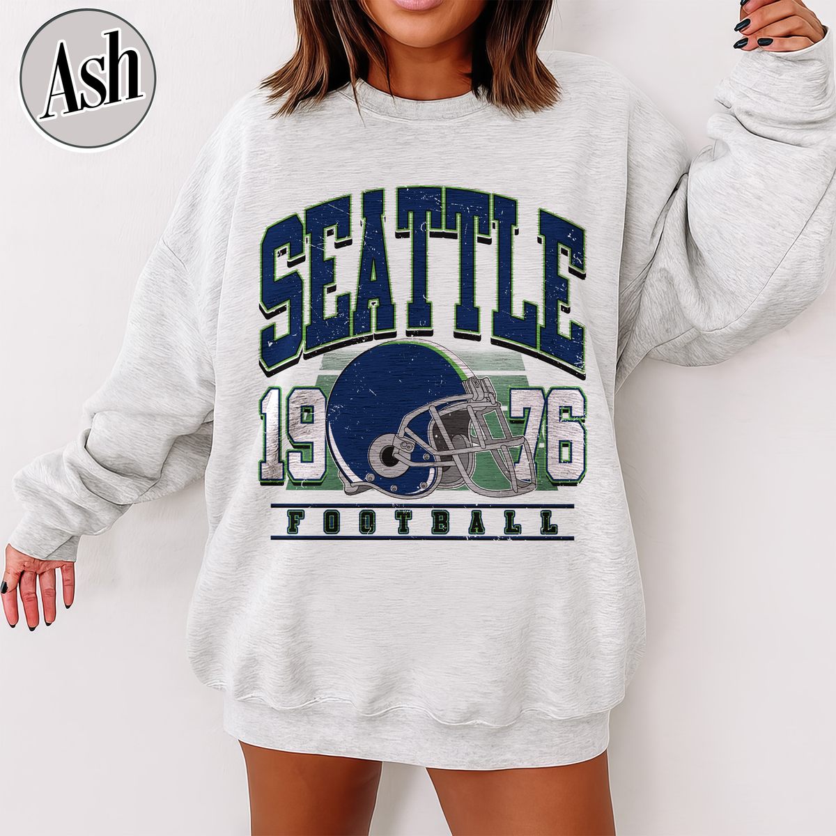 Unisex Seattle football vintage crewneck sweatshirt for men and women