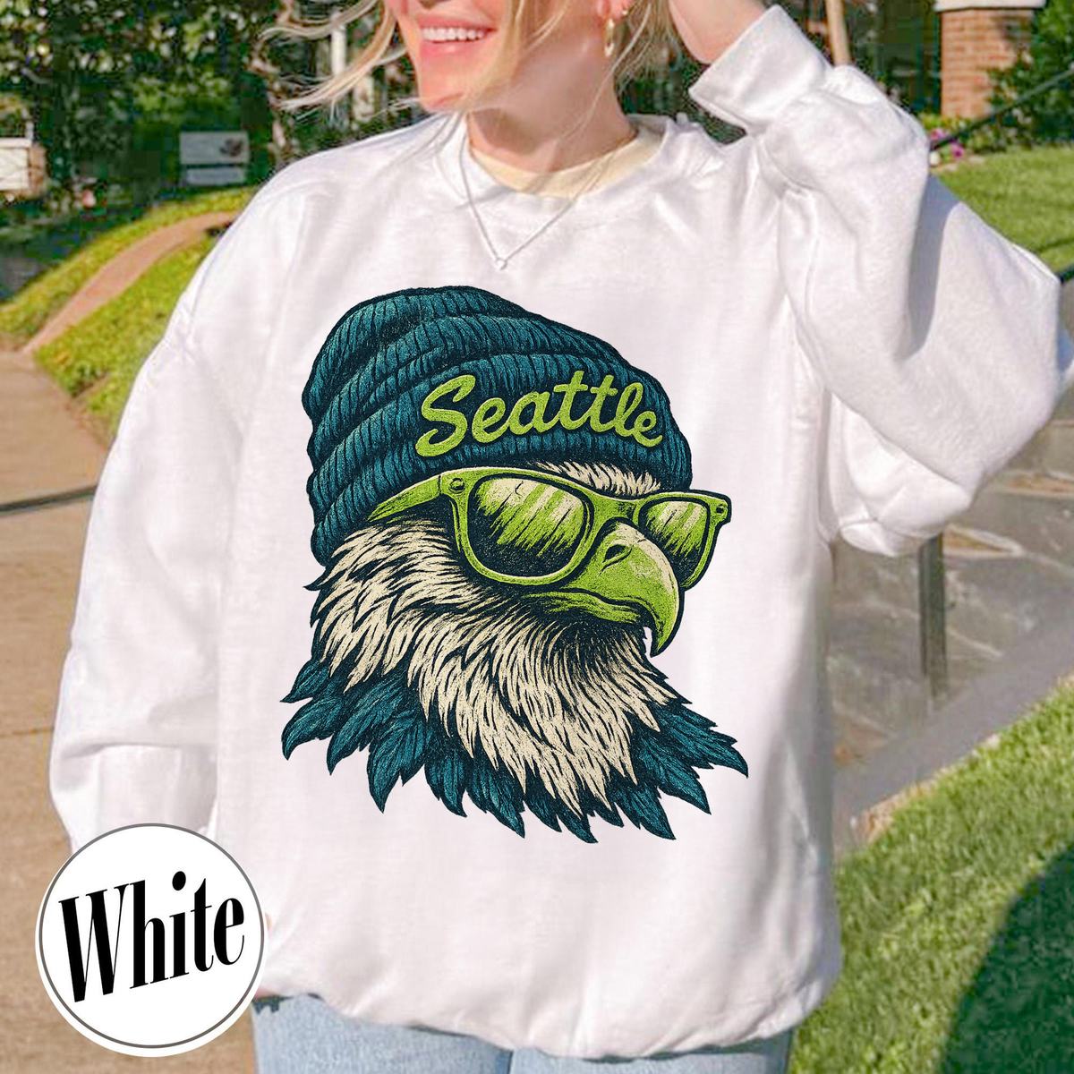 Unisex Seattle football vintage crewneck sweatshirt for men and women