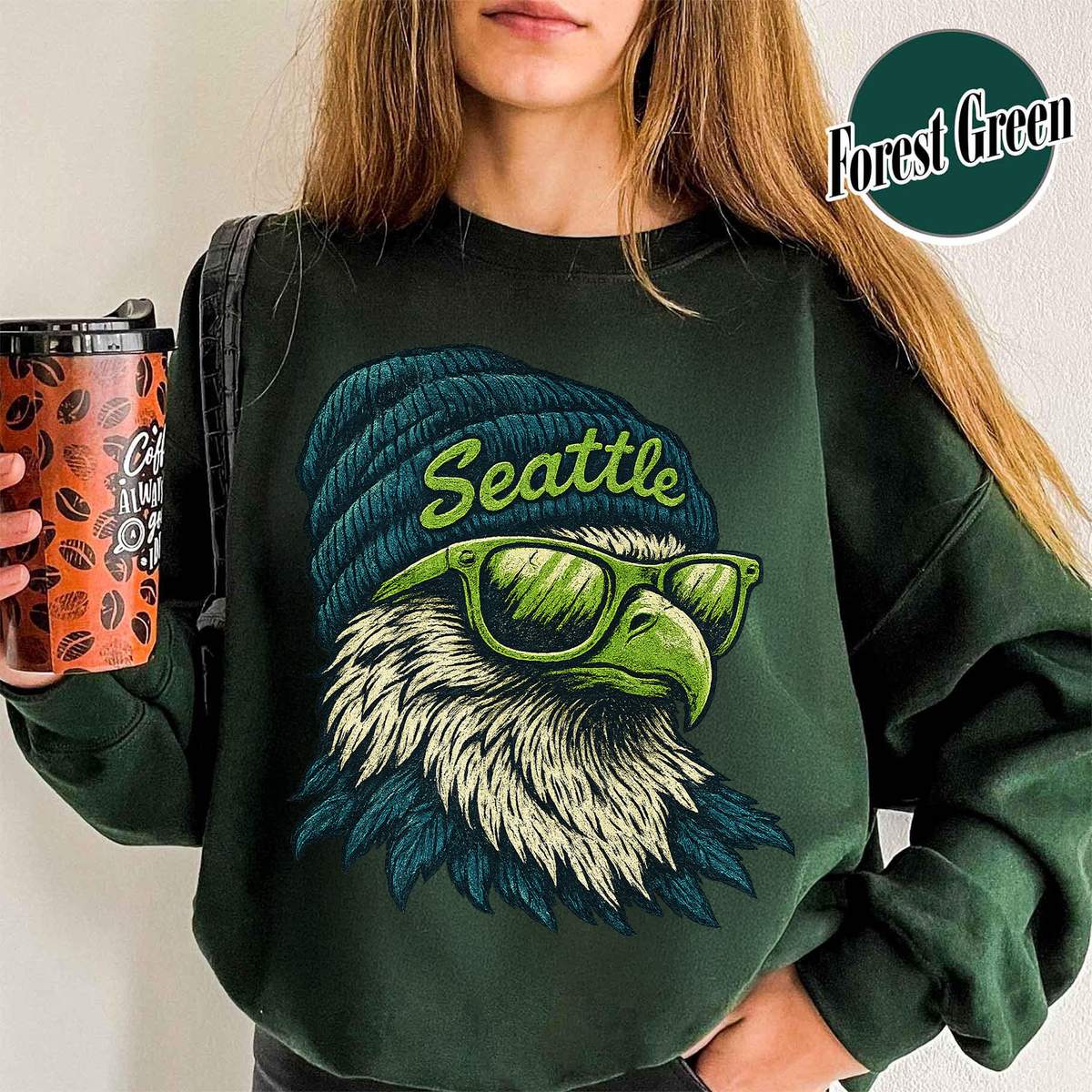 Unisex Seattle football vintage crewneck sweatshirt for men and women