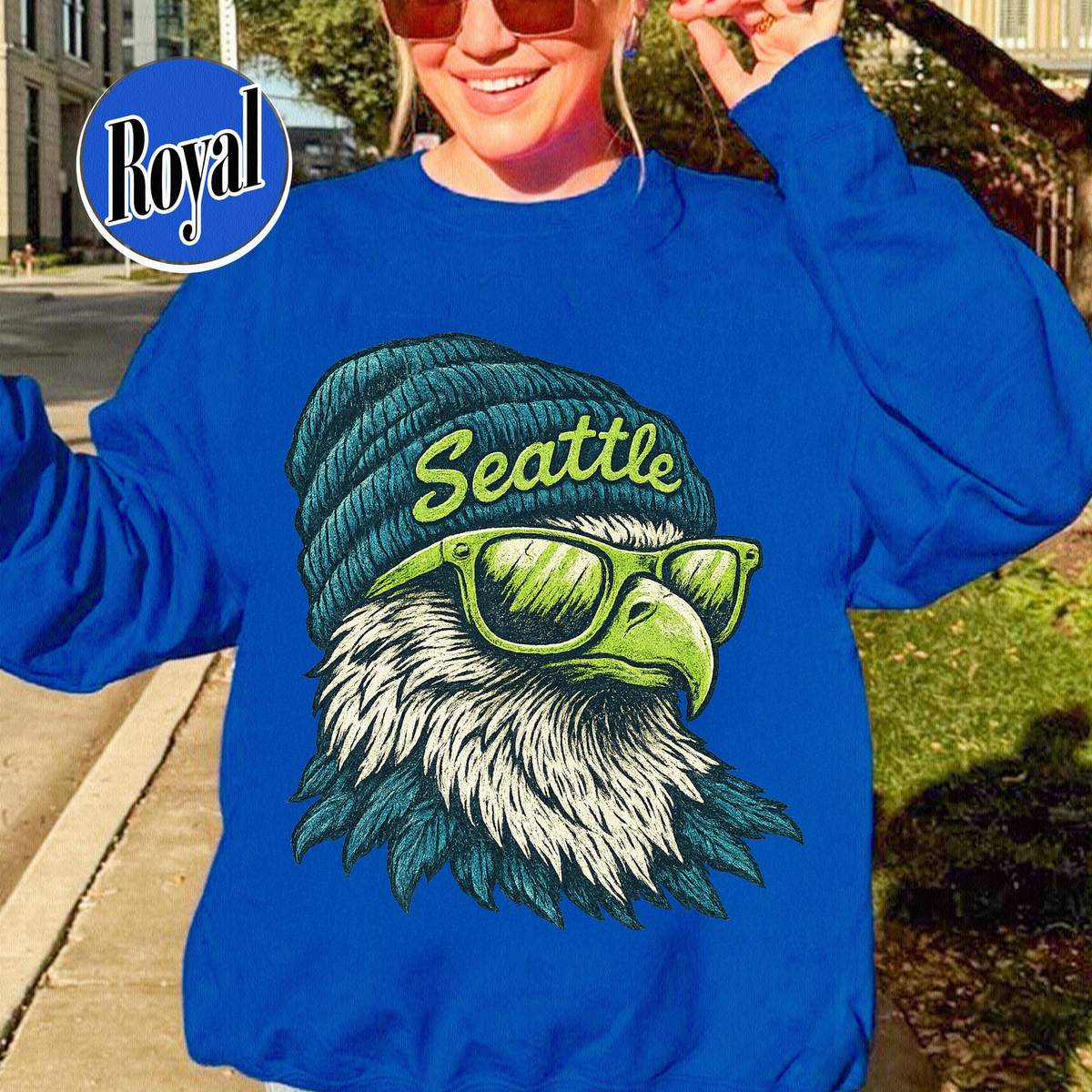 Unisex Seattle football vintage crewneck sweatshirt for men and women