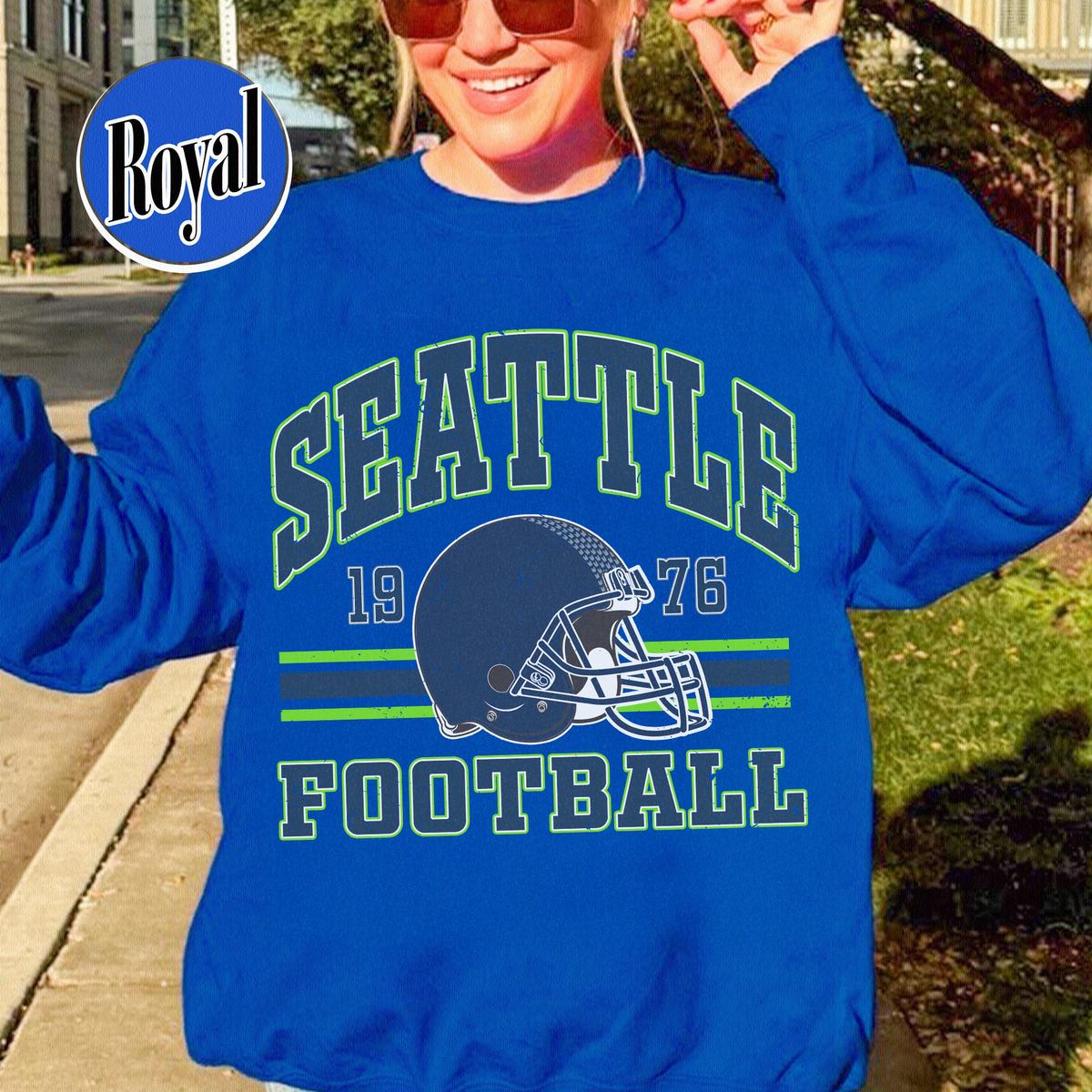 Unisex Seattle football vintage crewneck sweatshirt for men and women