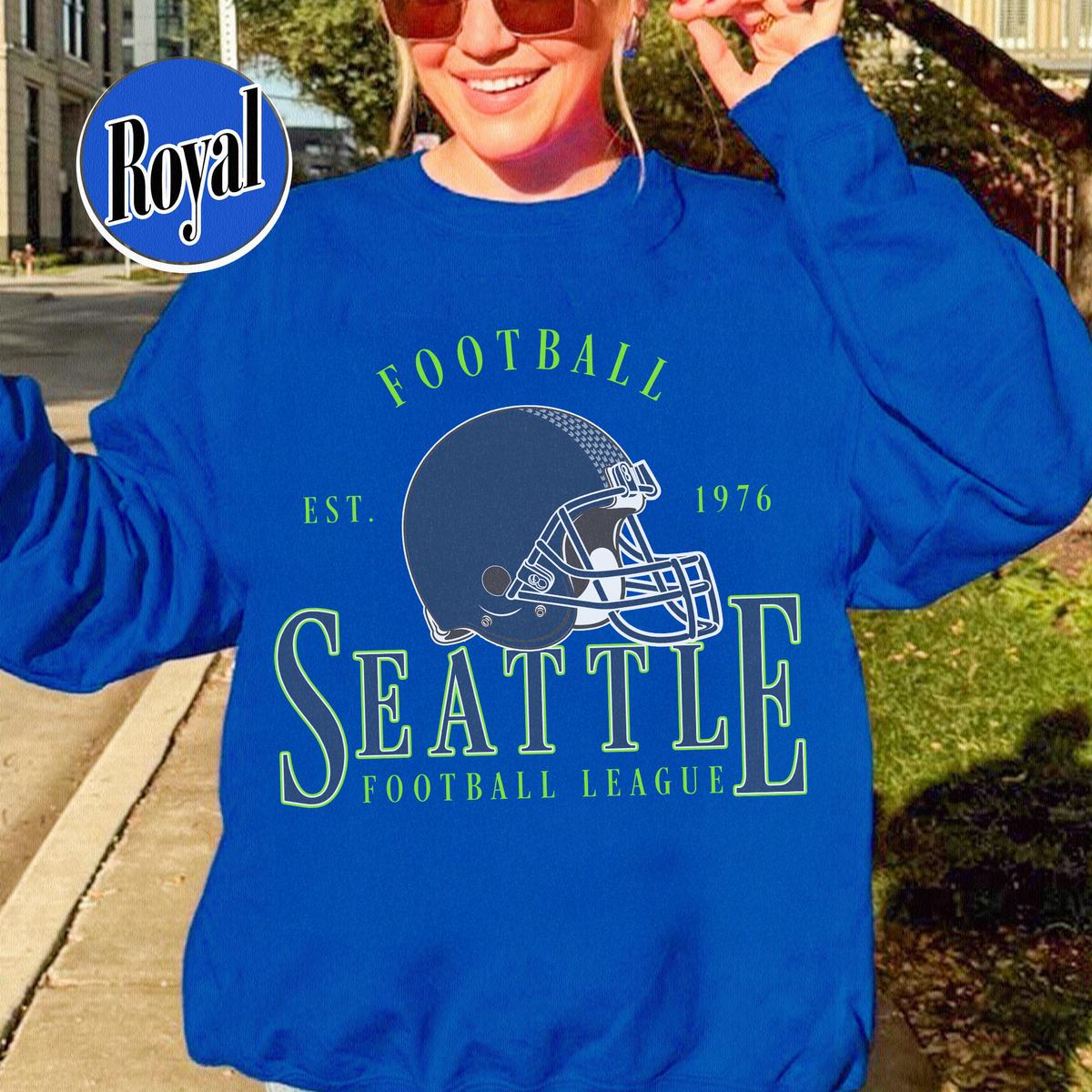 Unisex Seattle football vintage crewneck sweatshirt for men and women