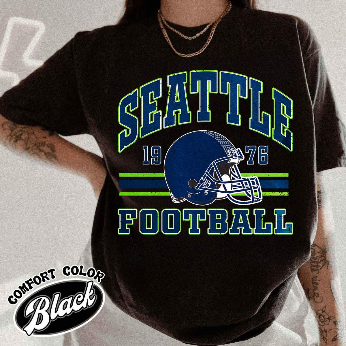 Unisex Seattle football vintage t-shirt for men and women
