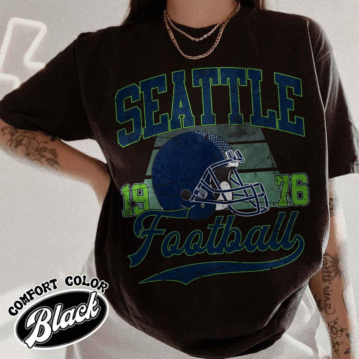Unisex Seattle football vintage t-shirt for men and women