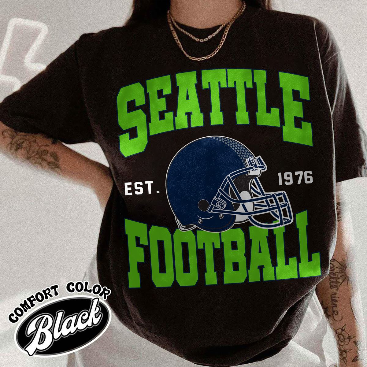 Unisex Seattle football vintage t-shirt for men and women