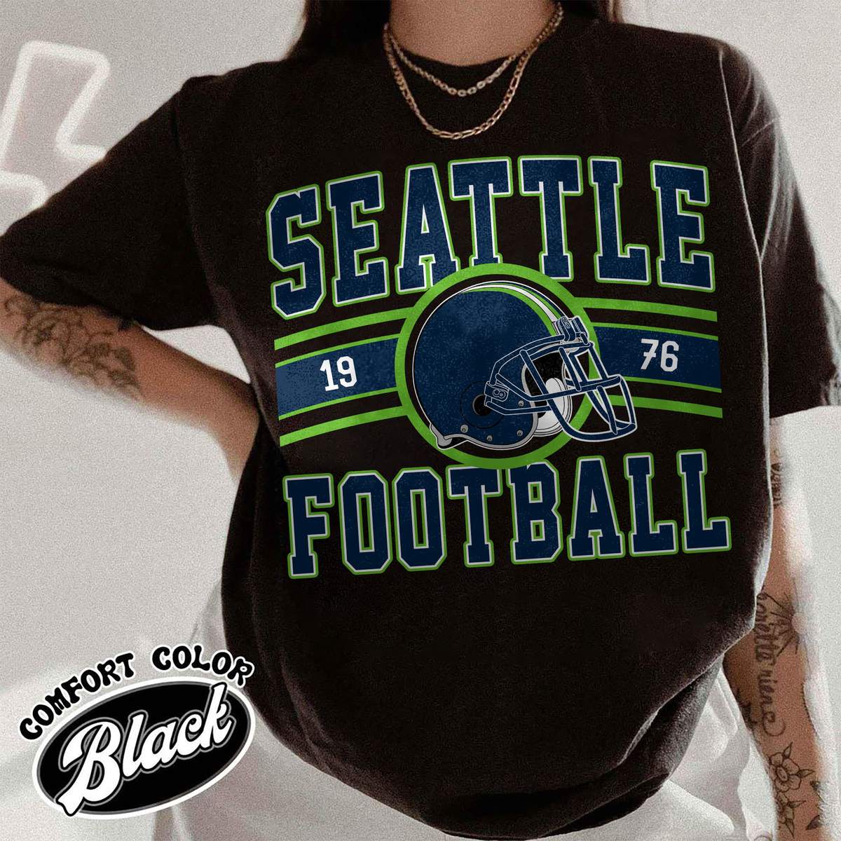 Unisex Seattle football vintage t-shirt for men and women