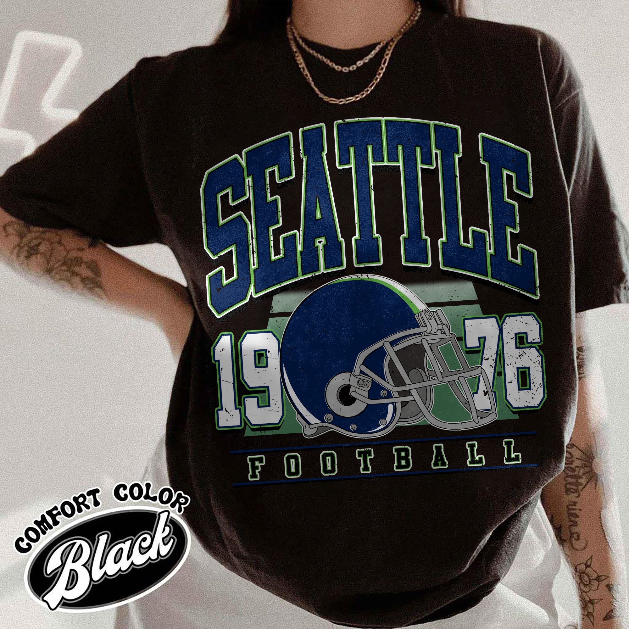 Unisex Seattle football vintage t-shirt for men and women