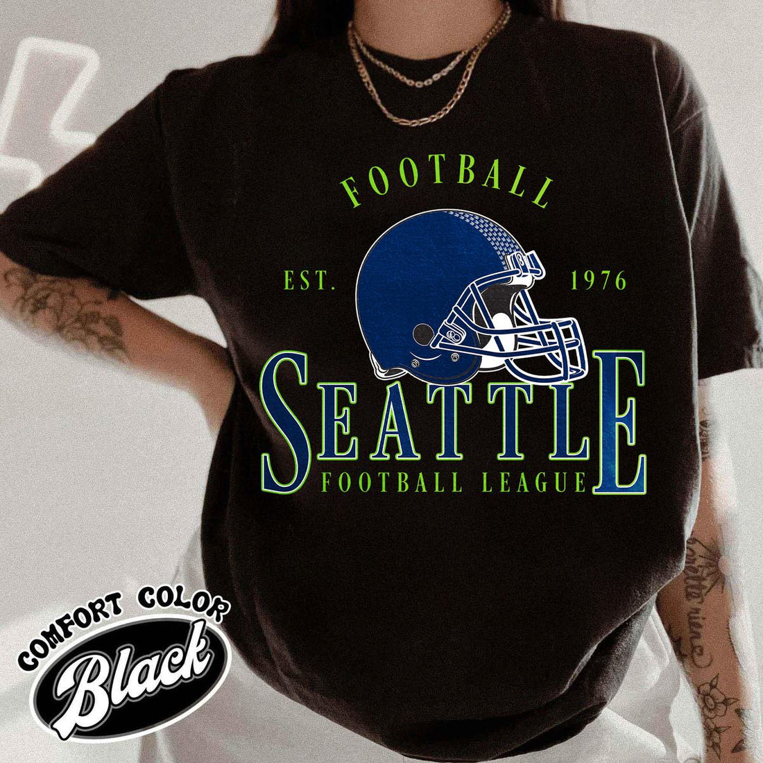Unisex Seattle football vintage t-shirt for men and women