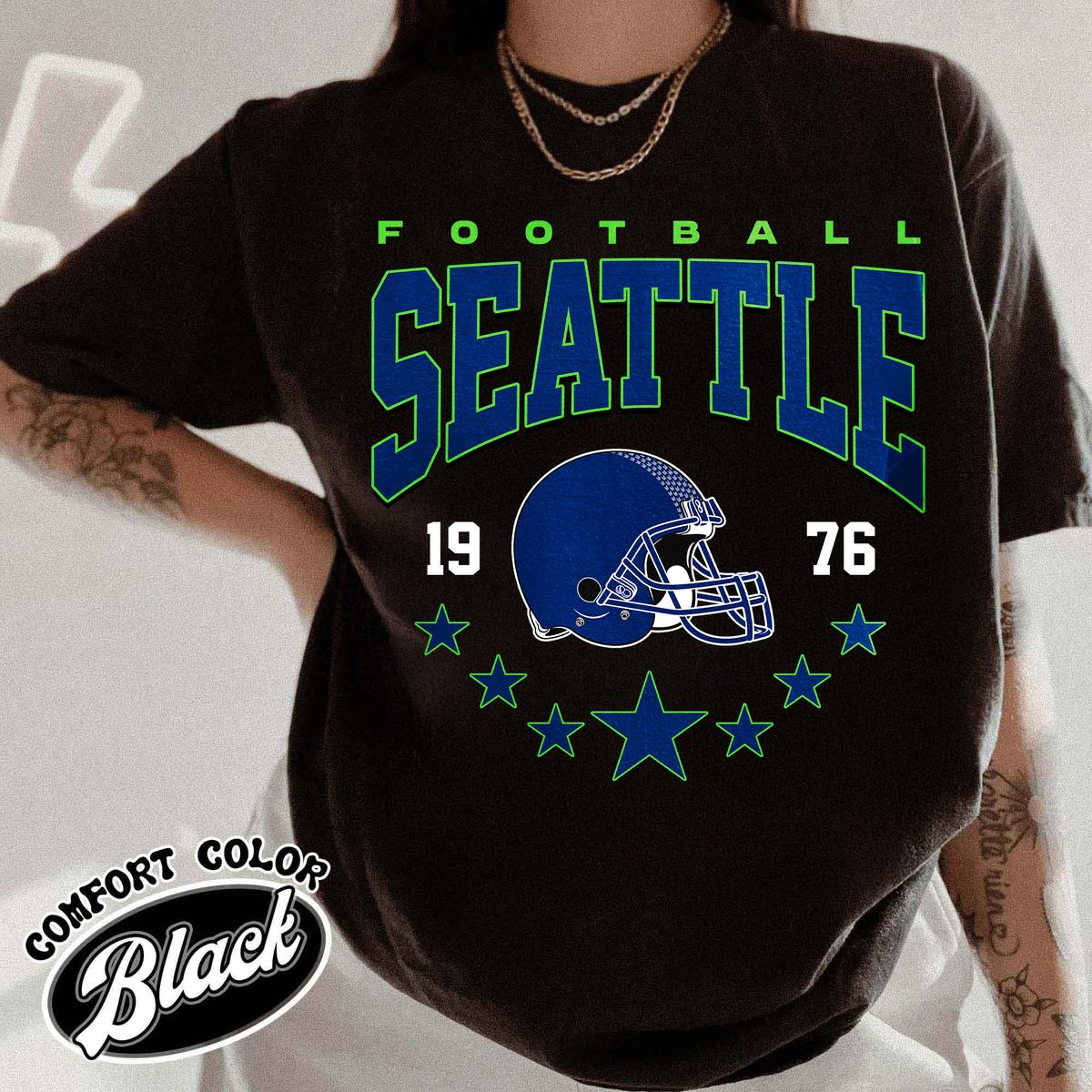 Unisex Seattle football vintage t-shirt for men and women