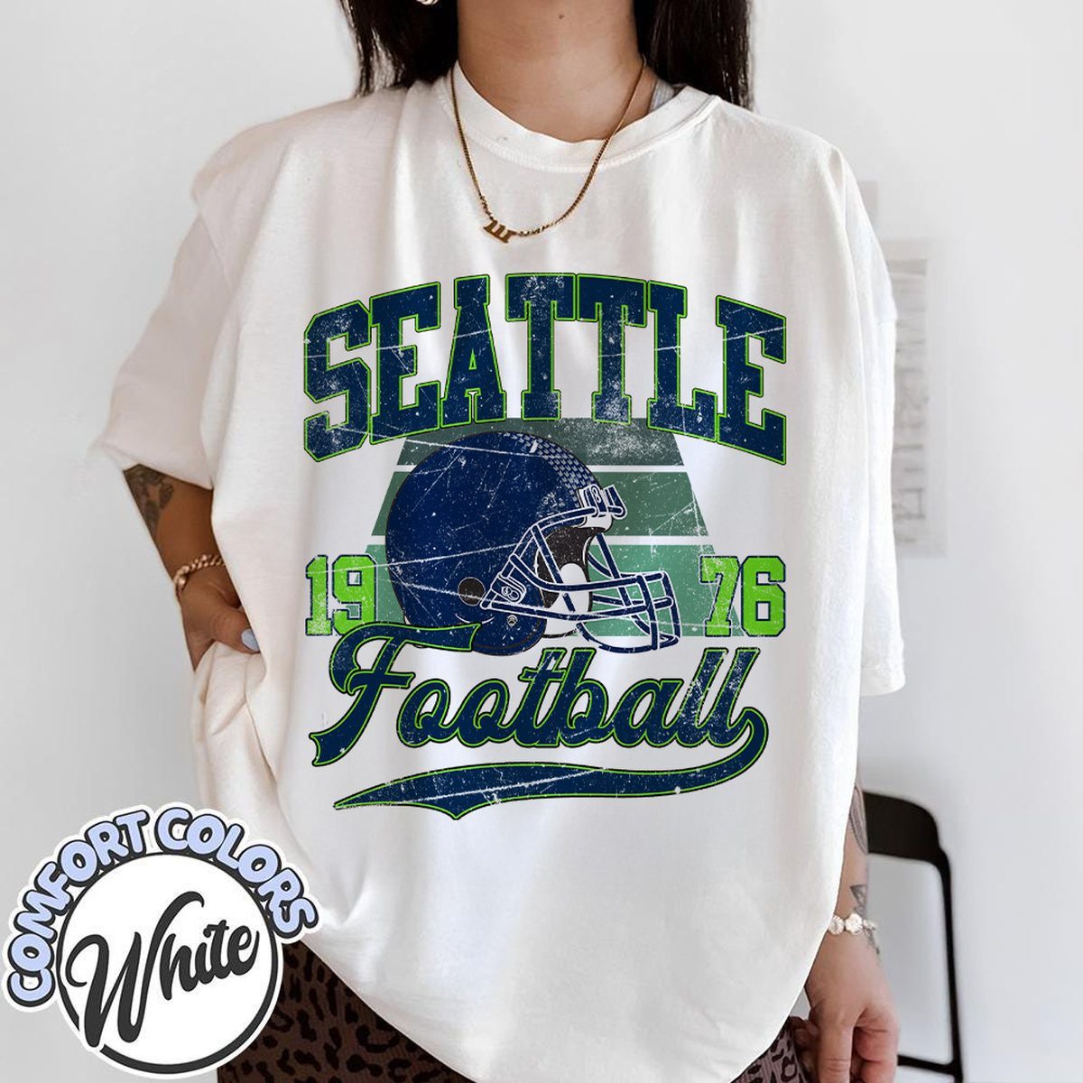 Unisex Seattle football vintage t-shirt for men and women
