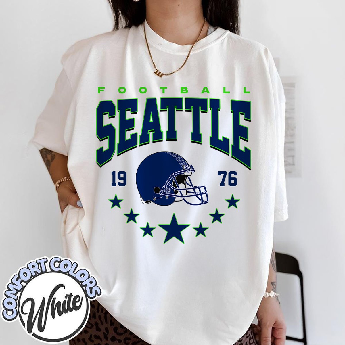 Unisex Seattle football vintage t-shirt for men and women