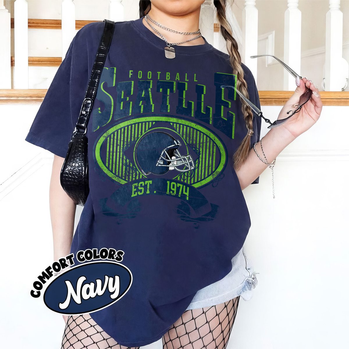 Unisex Seattle football vintage t-shirt for men and women