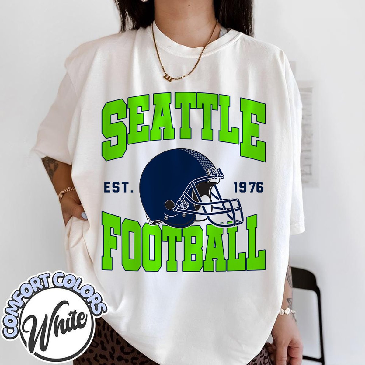 Unisex Seattle football vintage t-shirt for men and women