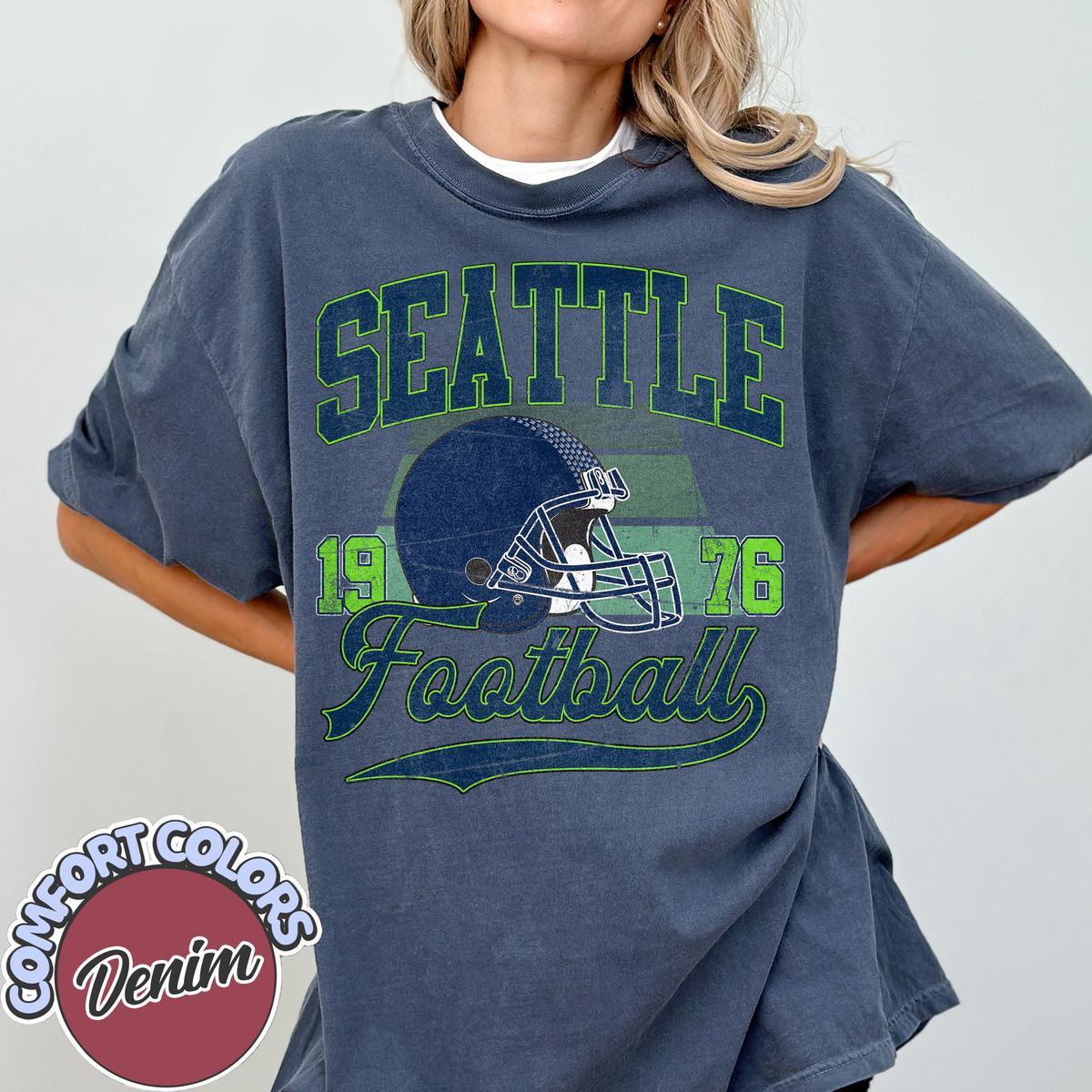 Unisex Seattle football vintage t-shirt for men and women