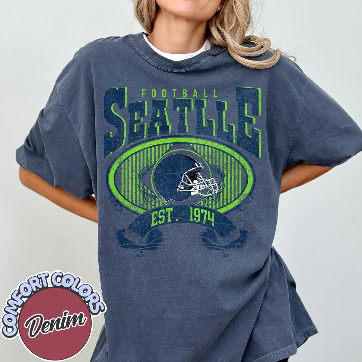 Unisex Seattle football vintage t-shirt for men and women
