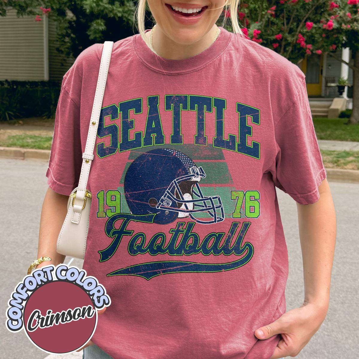 Unisex Seattle football vintage t-shirt for men and women