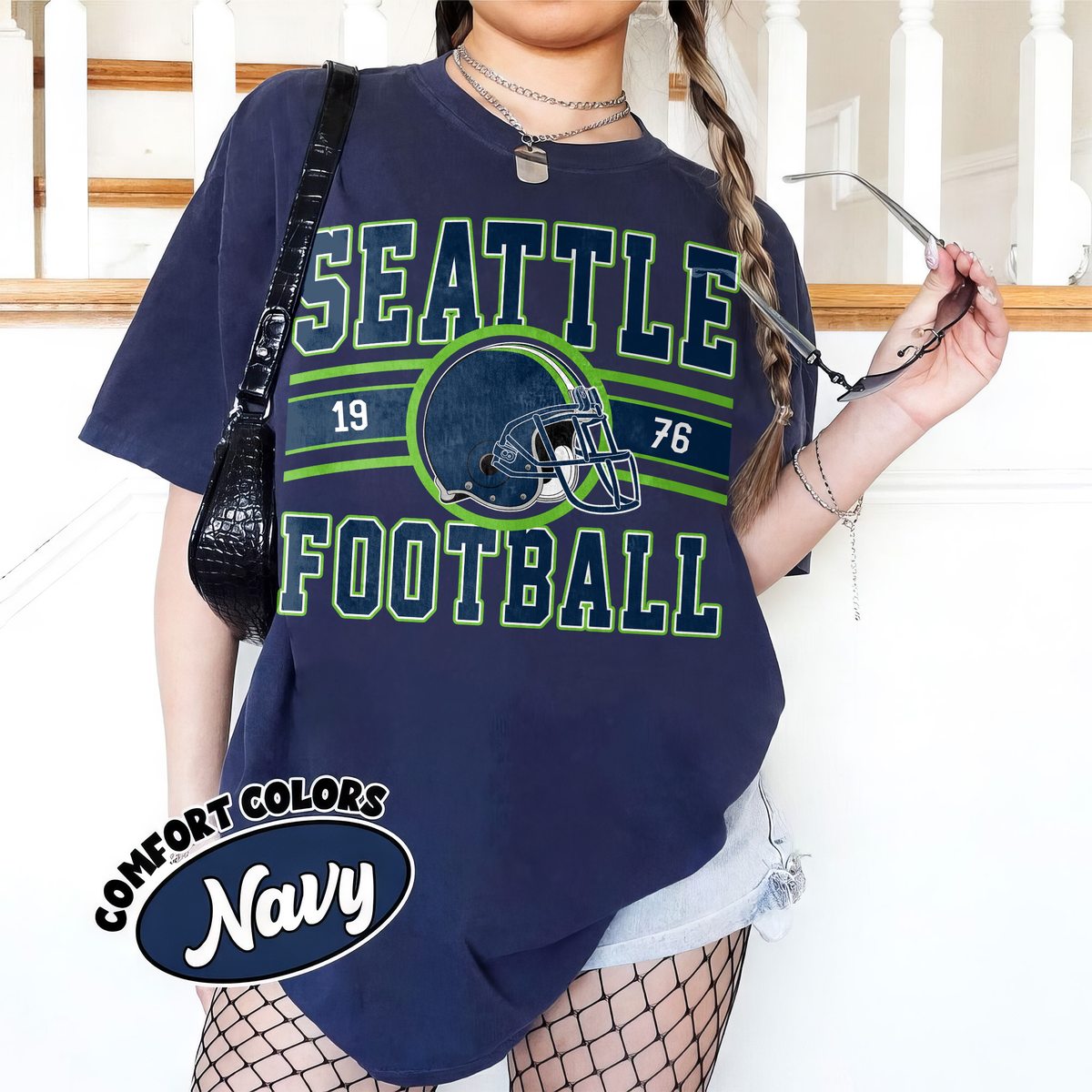 Unisex Seattle football vintage t-shirt for men and women