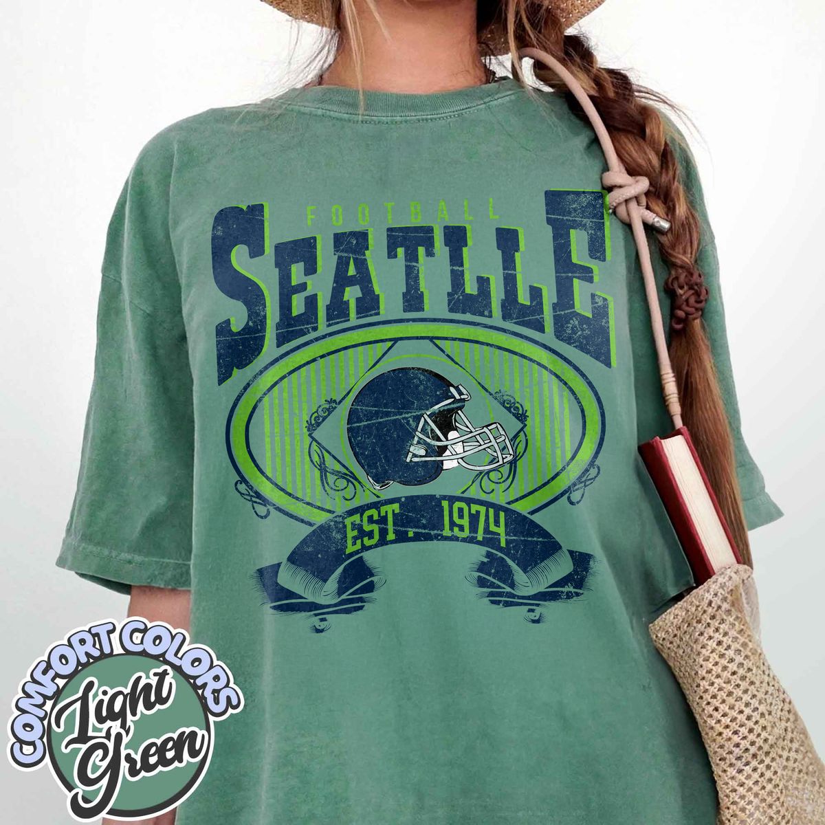 Unisex Seattle football vintage t-shirt for men and women