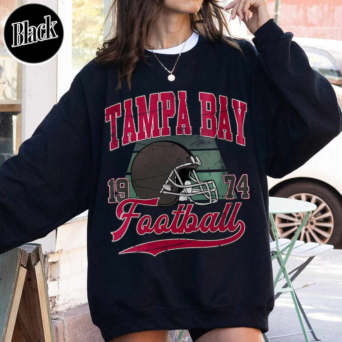 Unisex Tampa Bay football vintage crewneck sweatshirt for men and women