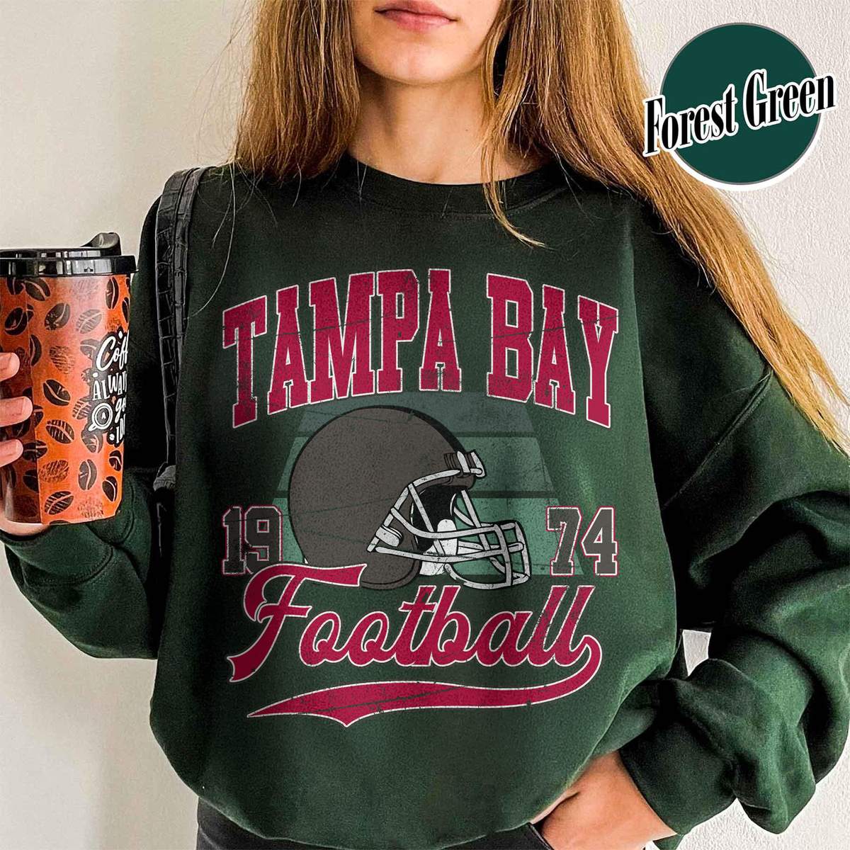 Unisex Tampa Bay football vintage crewneck sweatshirt for men and women