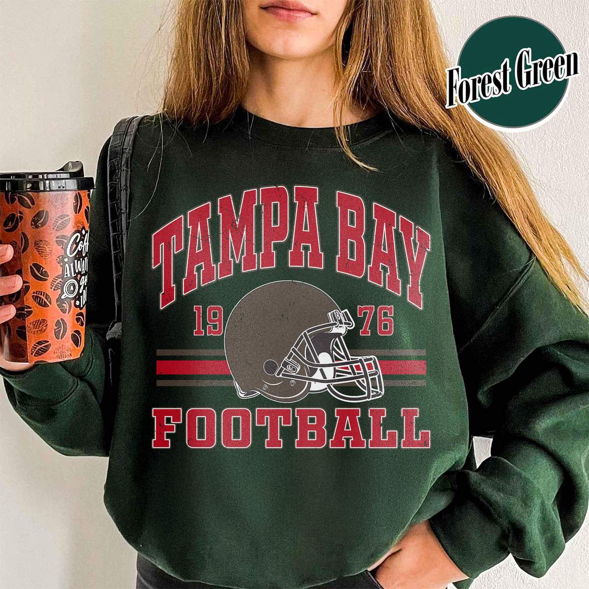 Unisex Tampa Bay football vintage crewneck sweatshirt for men and women