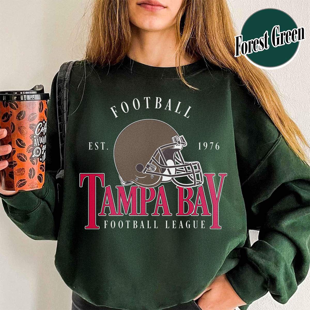 Unisex Tampa Bay football vintage crewneck sweatshirt for men and women