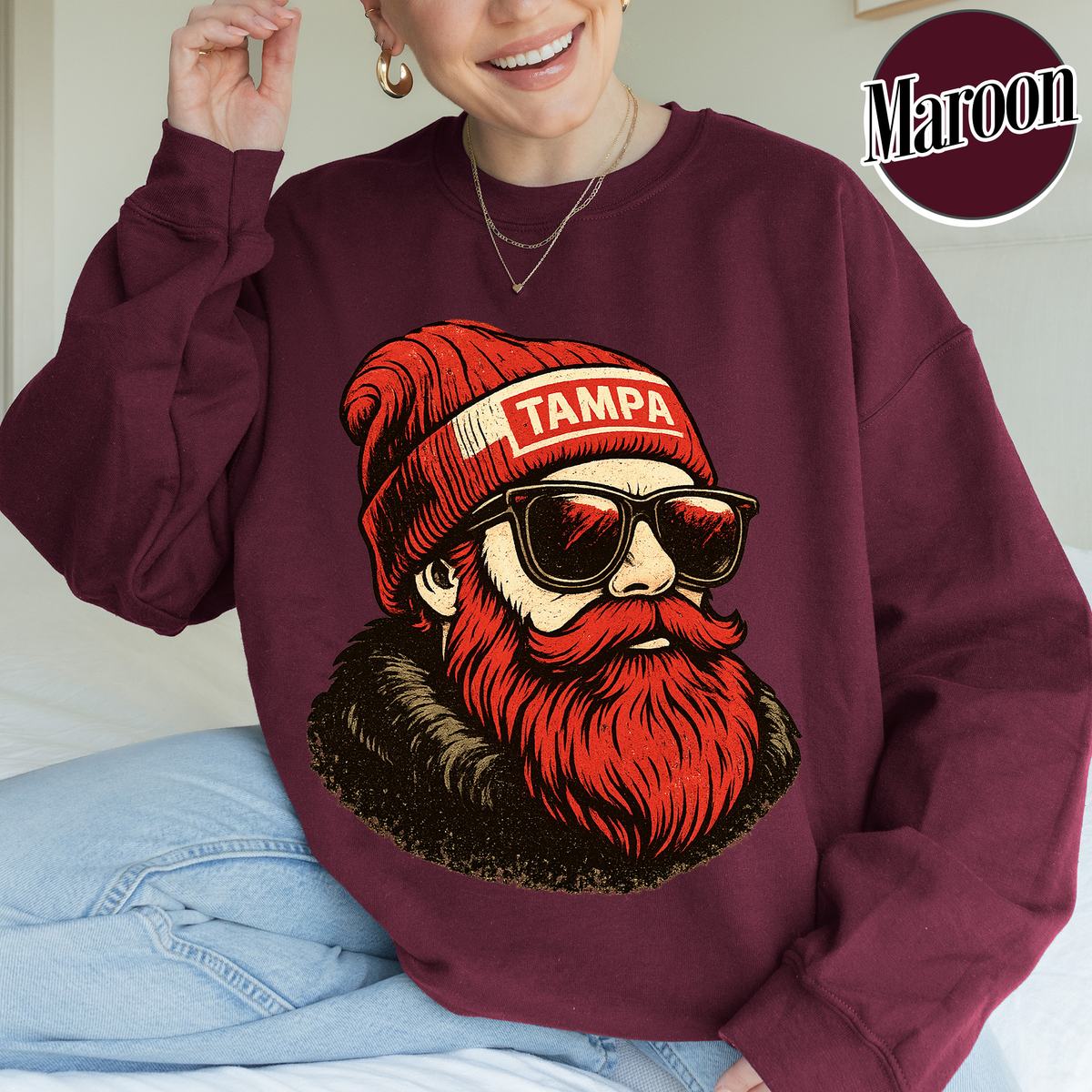 Unisex Tampa Bay football vintage crewneck sweatshirt for men and women