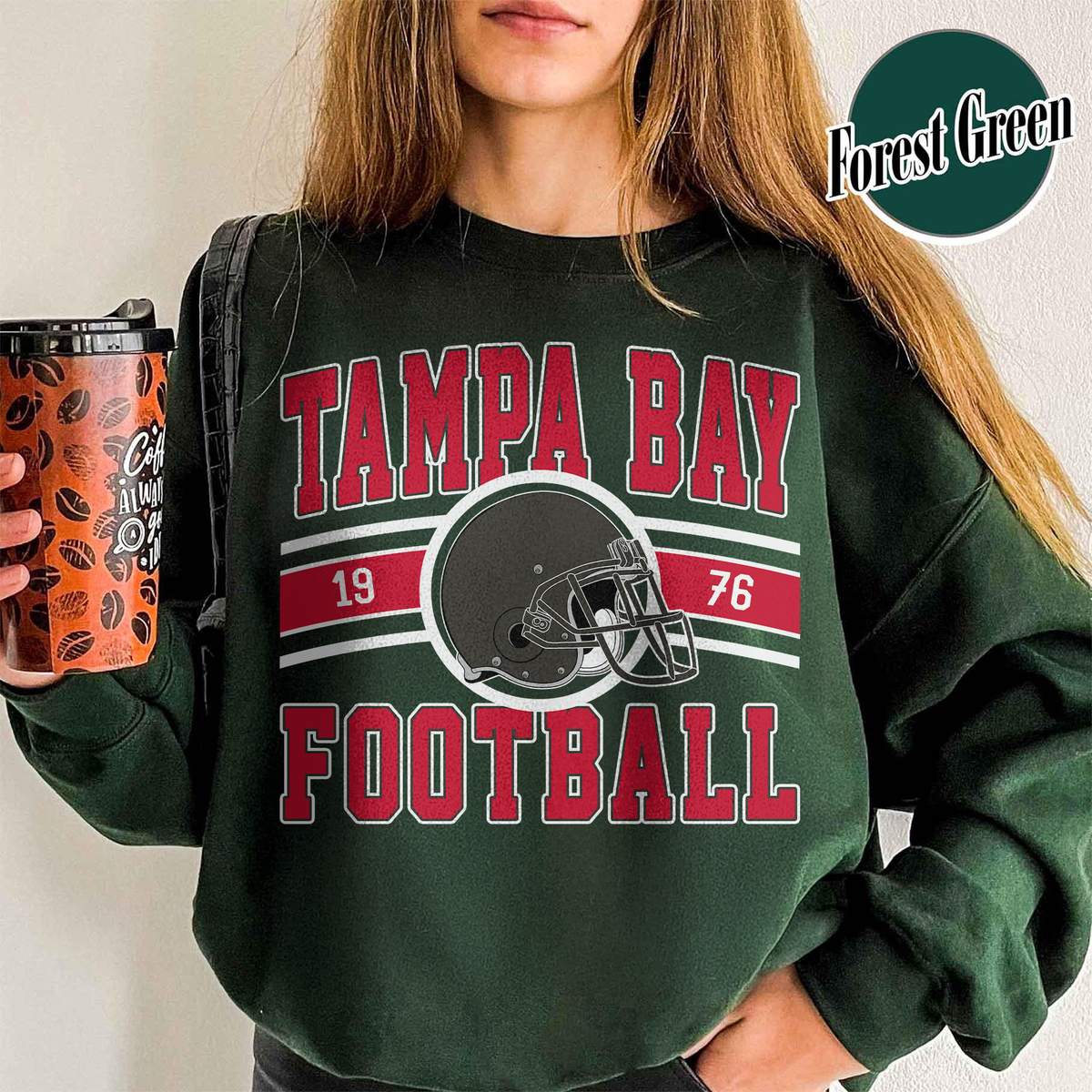 Unisex Tampa Bay football vintage crewneck sweatshirt for men and women