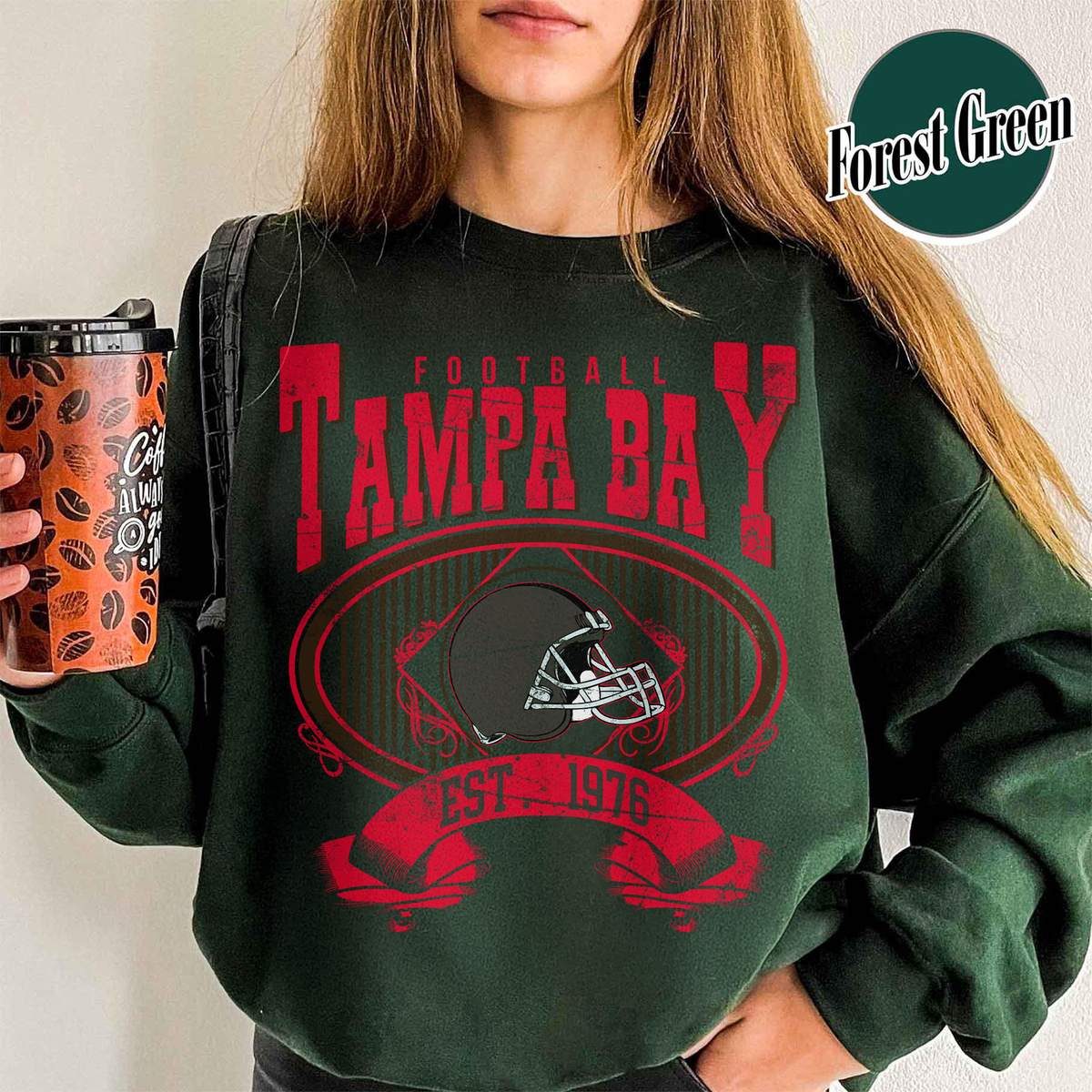 Unisex Tampa Bay football vintage crewneck sweatshirt for men and women