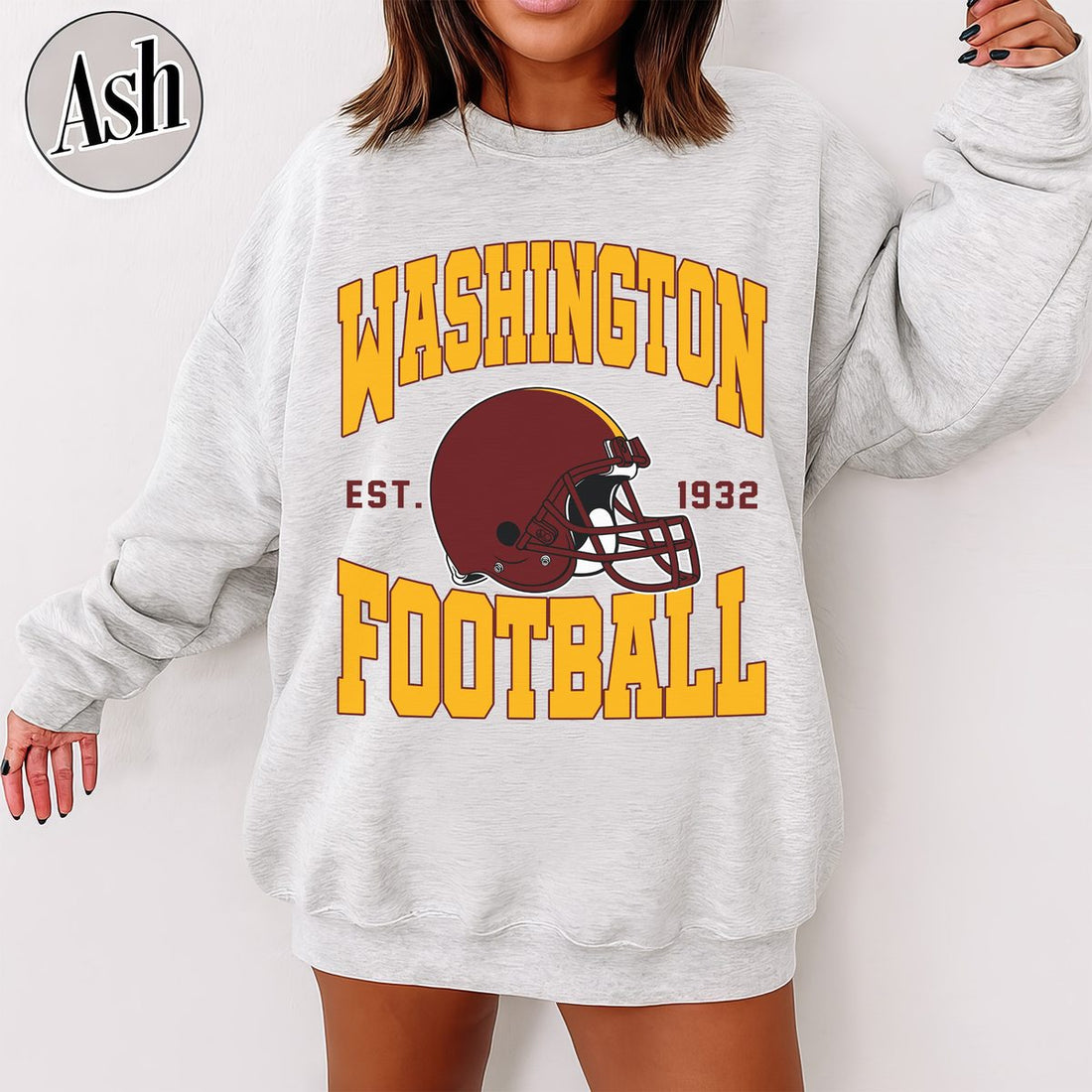 Unisex Washington football vintage crewneck sweatshirt for men and women