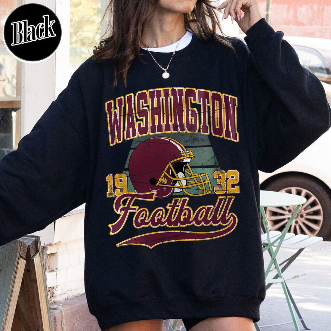 Unisex Washington football vintage crewneck sweatshirt for men and women