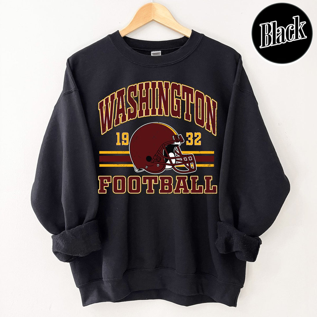 Unisex Washington football vintage crewneck sweatshirt for men and women