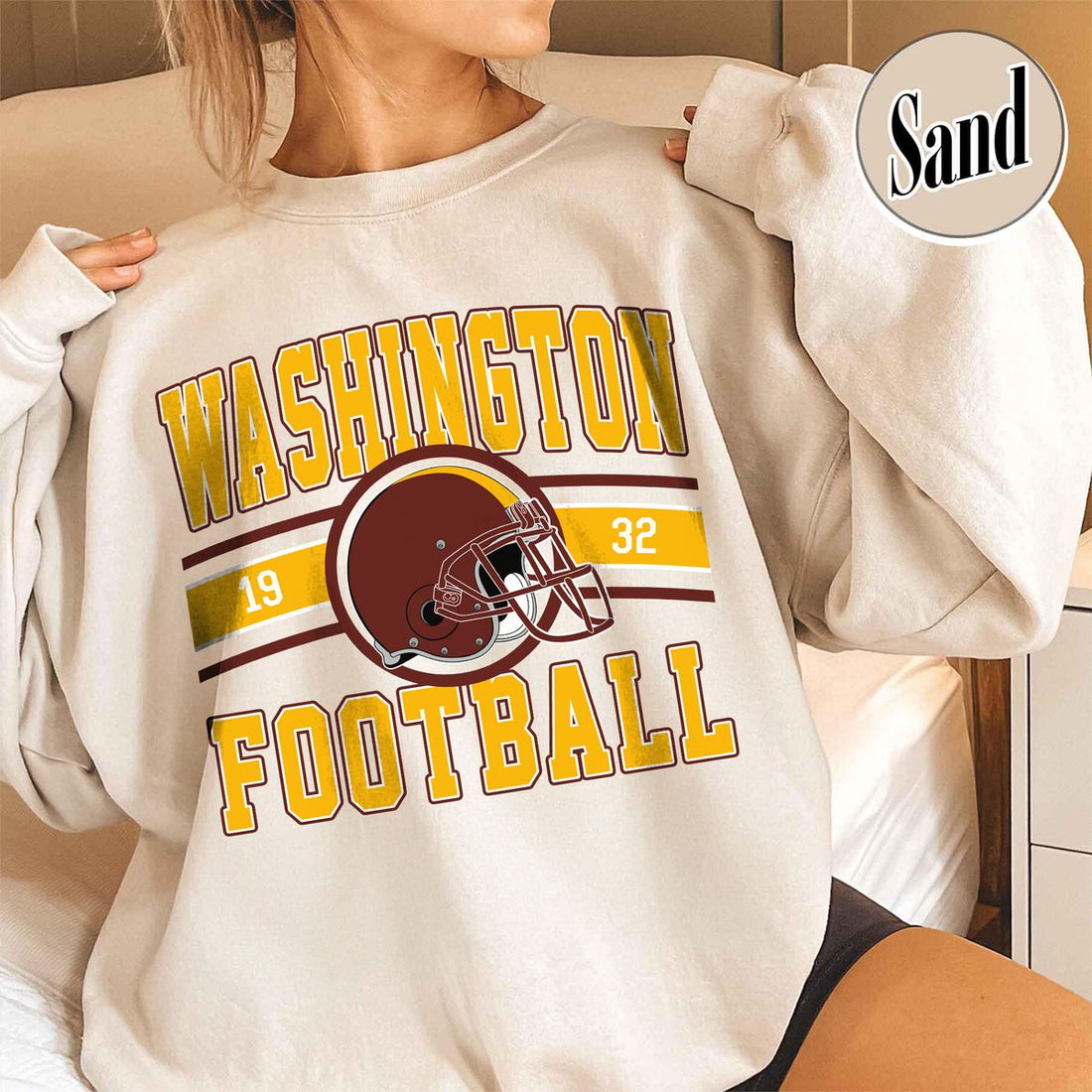 Unisex Washington football vintage crewneck sweatshirt for men and women