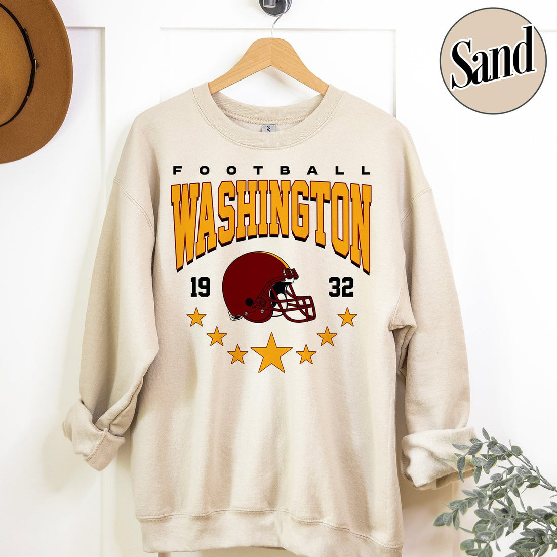 Unisex Washington football vintage crewneck sweatshirt for men and women