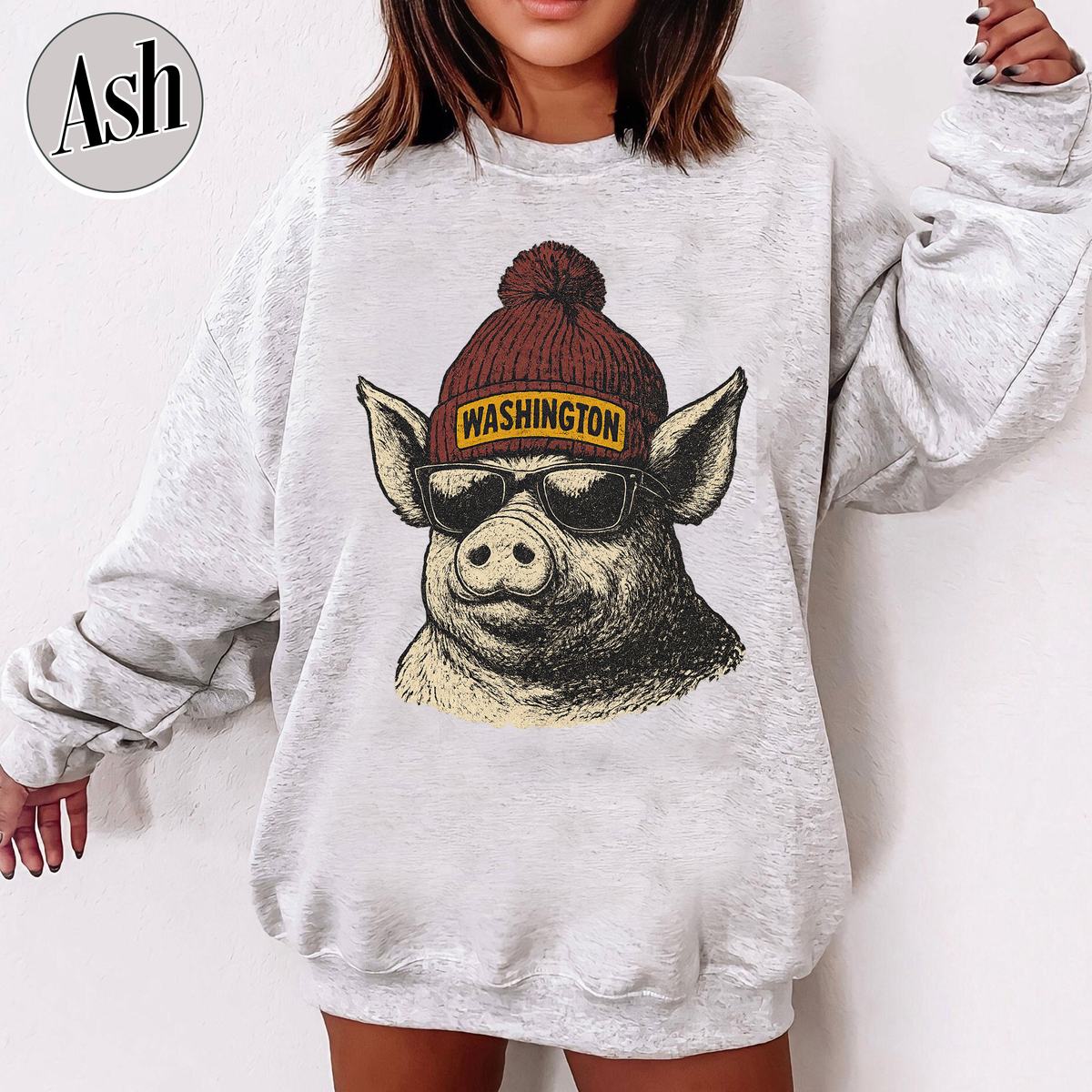 Unisex Washington football vintage crewneck sweatshirt for men and women