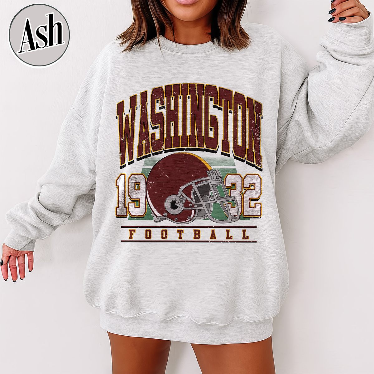 Unisex Washington football vintage crewneck sweatshirt for men and women