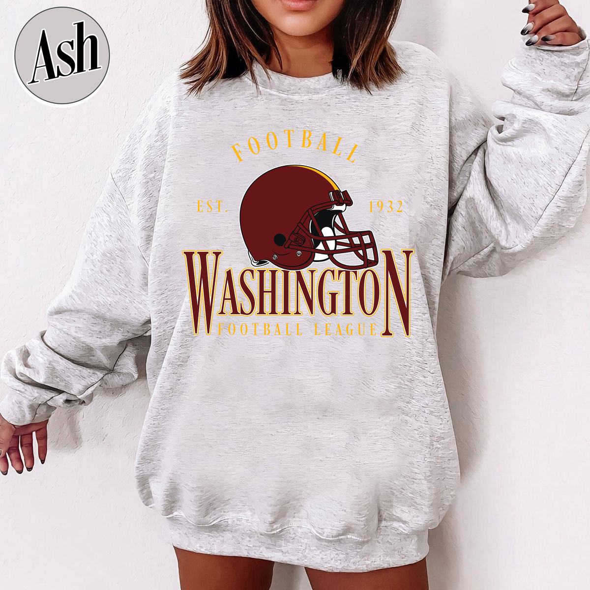 Unisex Washington football vintage crewneck sweatshirt for men and women