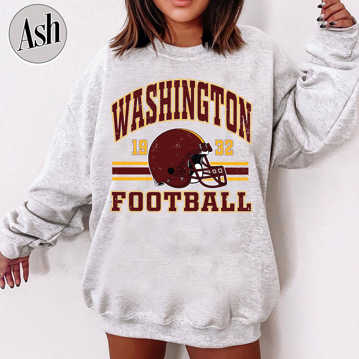 Unisex Washington football vintage crewneck sweatshirt for men and women