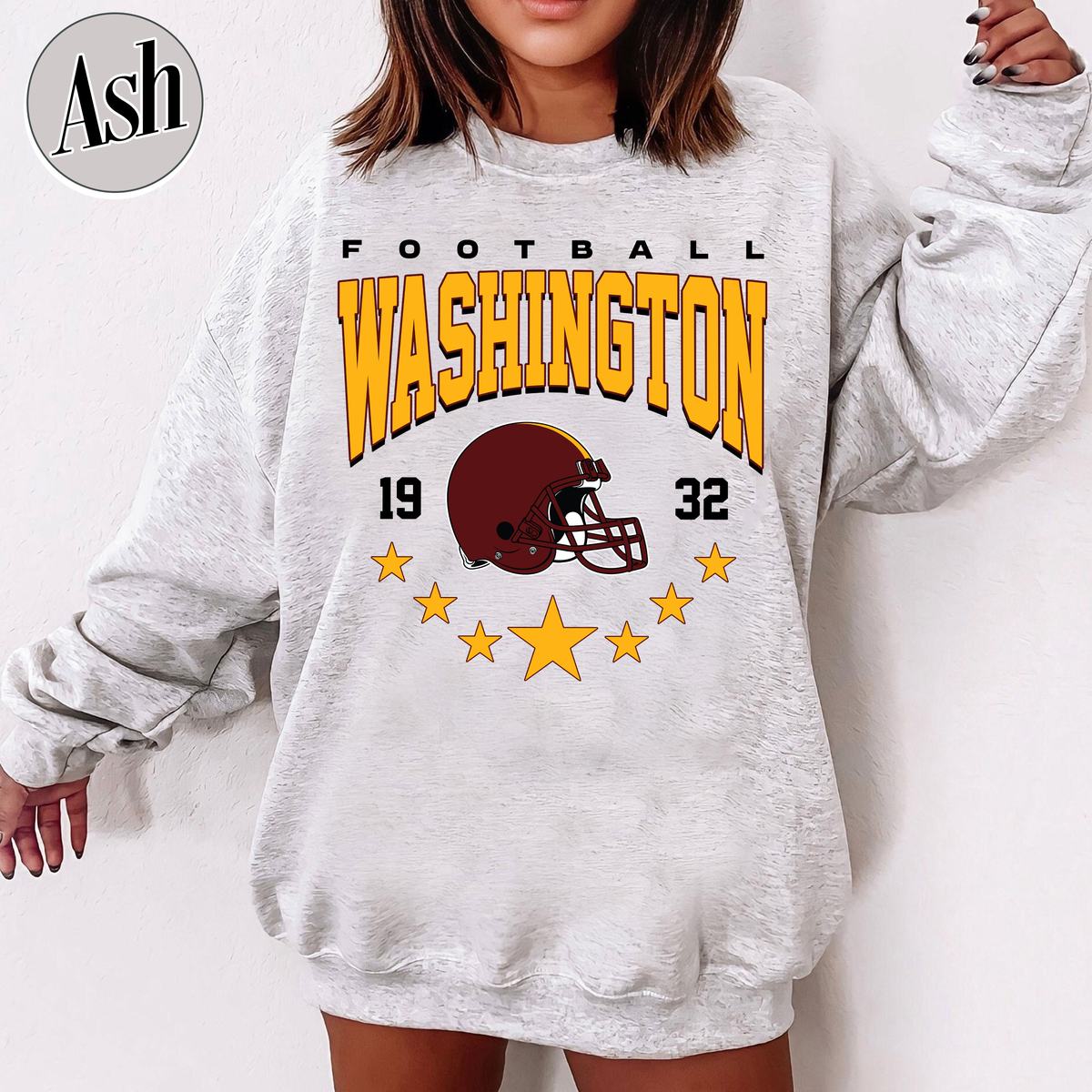 Unisex Washington football vintage crewneck sweatshirt for men and women