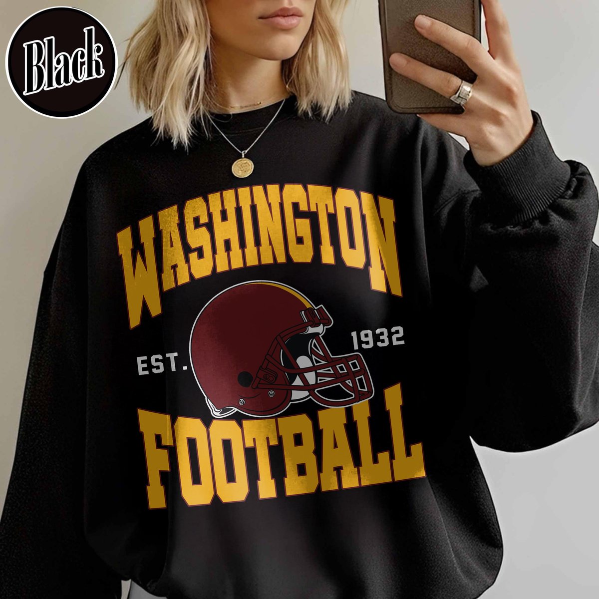 Unisex Washington football vintage crewneck sweatshirt for men and women
