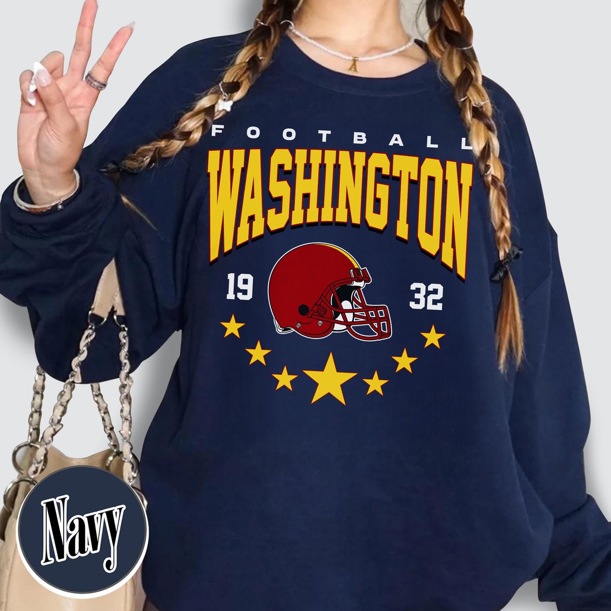 Unisex Washington football vintage crewneck sweatshirt for men and women