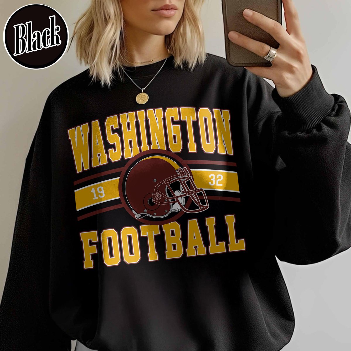 Unisex Washington football vintage crewneck sweatshirt for men and women
