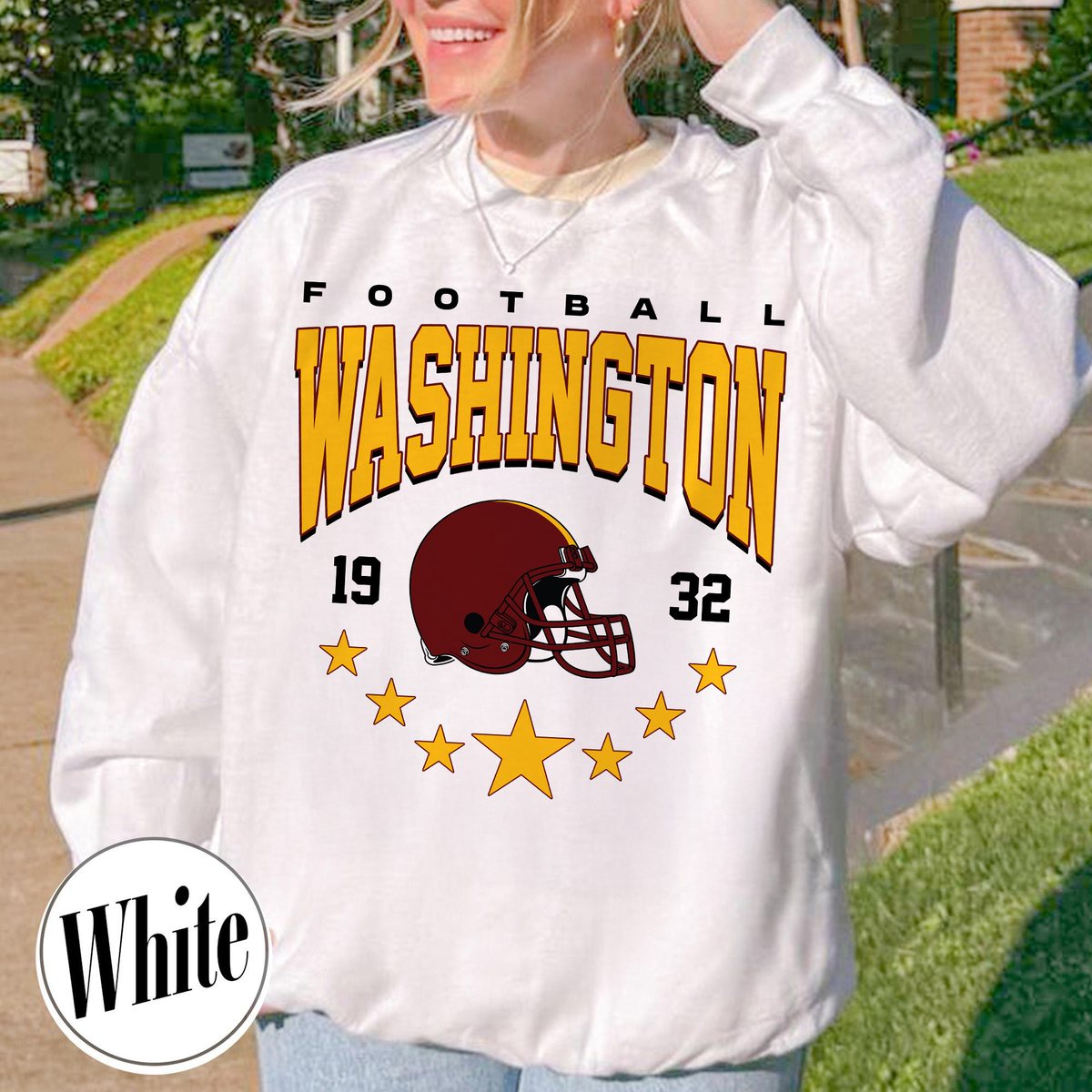 Unisex Washington football vintage crewneck sweatshirt for men and women