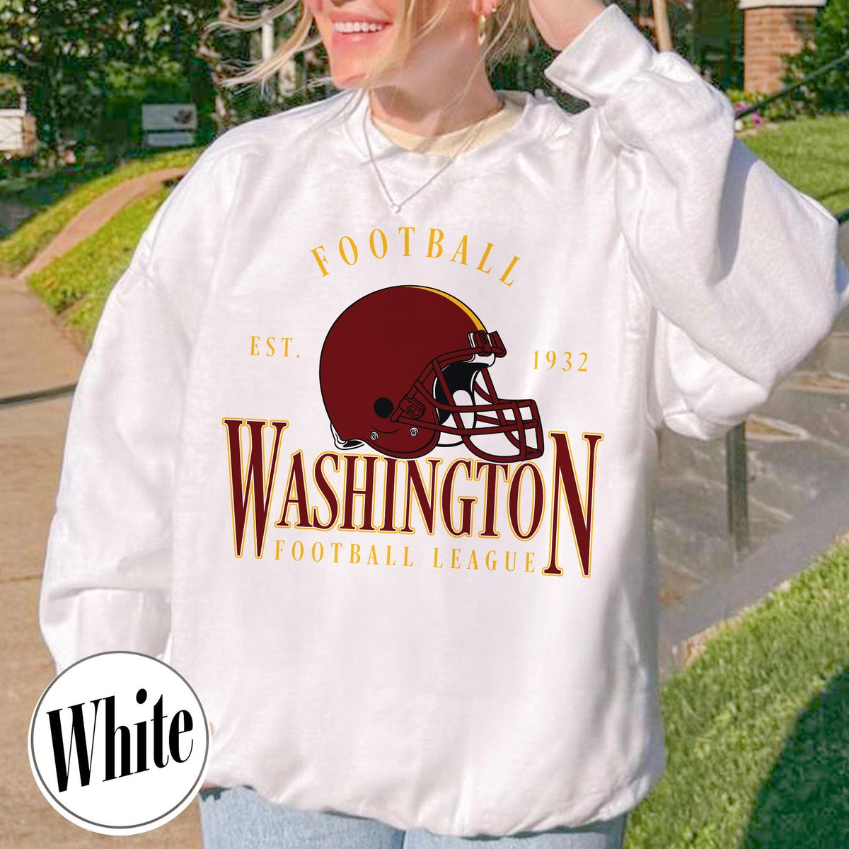 Unisex Washington football vintage crewneck sweatshirt for men and women