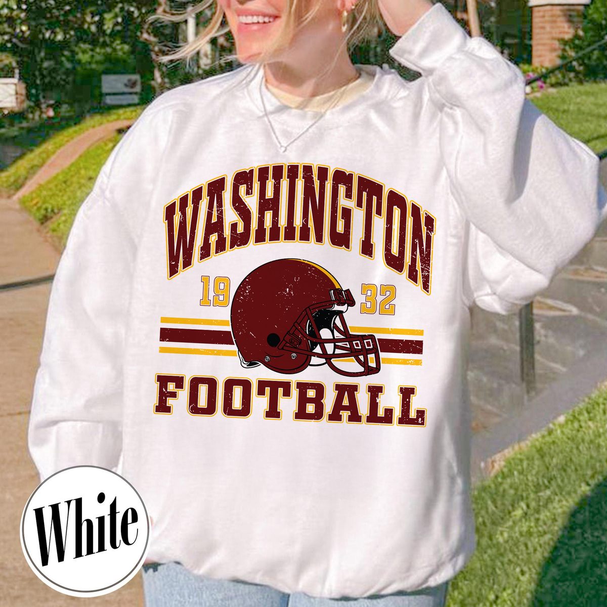 Unisex Washington football vintage crewneck sweatshirt for men and women