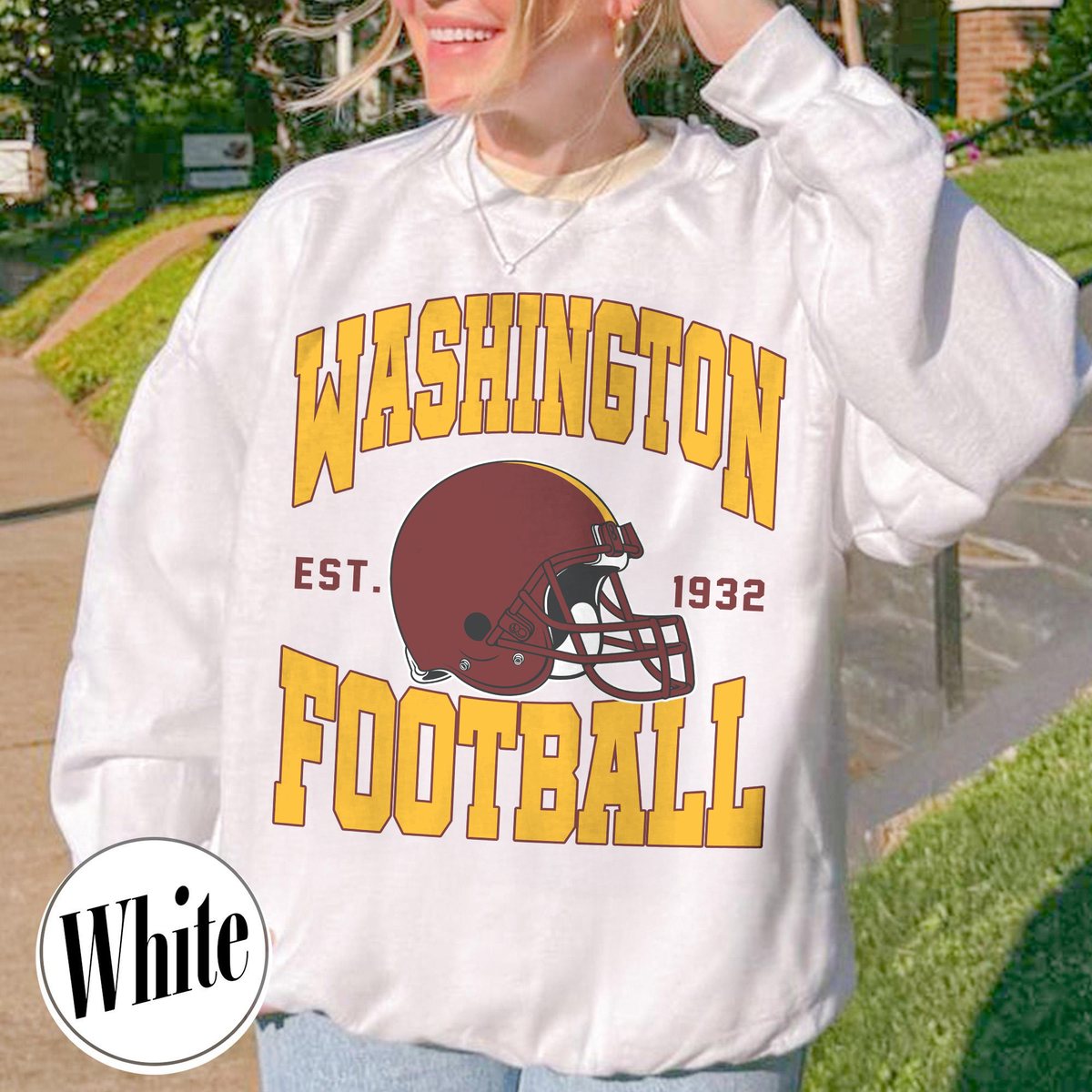 Unisex Washington football vintage crewneck sweatshirt for men and women
