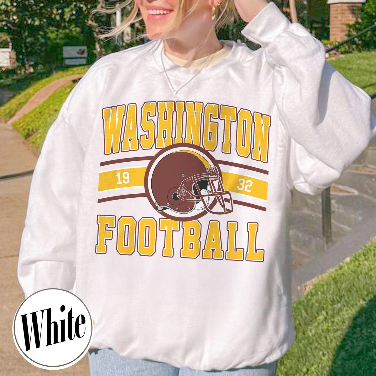Unisex Washington football vintage crewneck sweatshirt for men and women