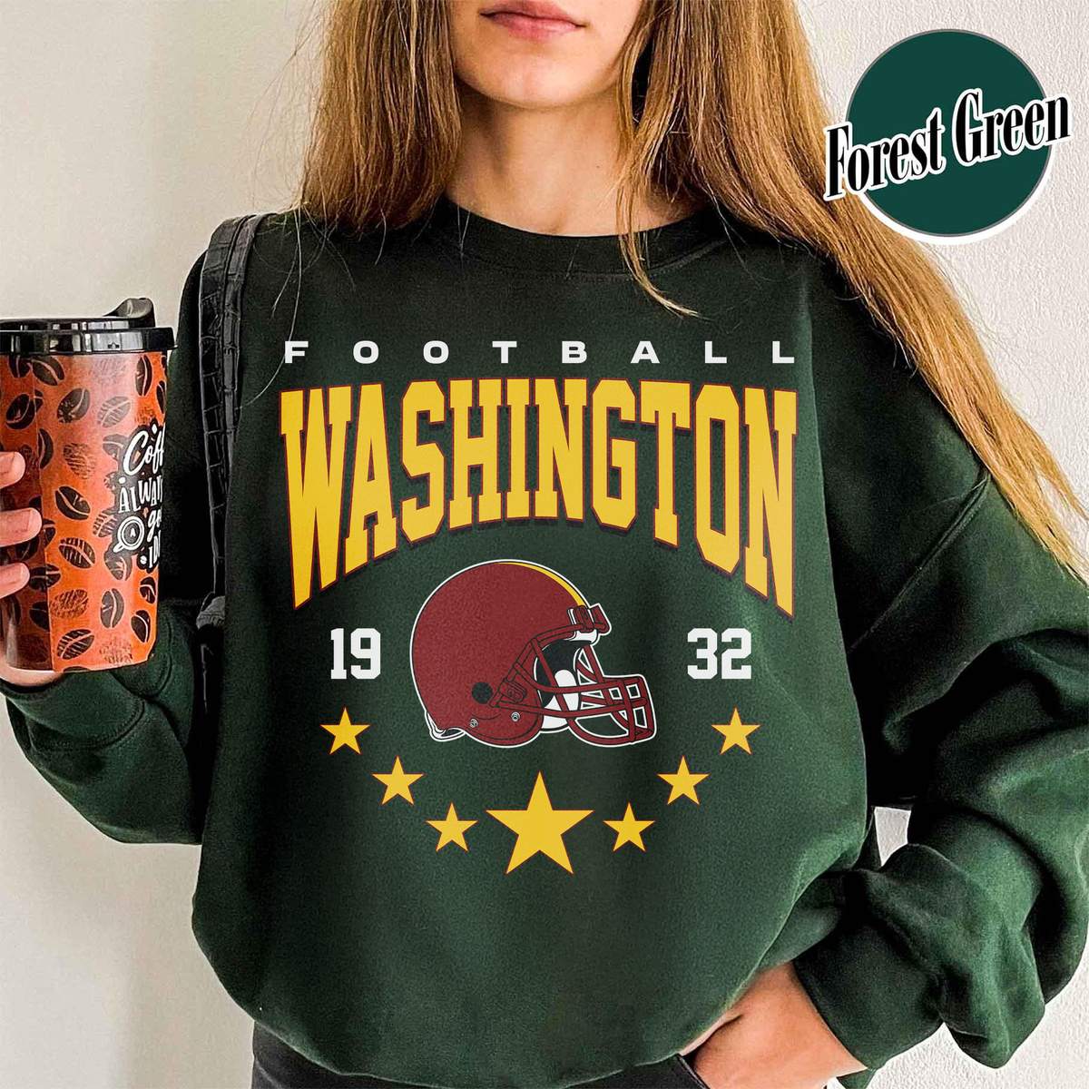 Unisex Washington football vintage crewneck sweatshirt for men and women